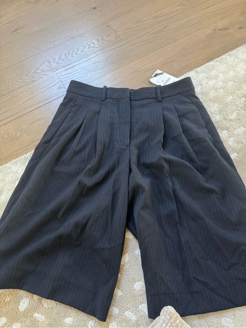 Zara Black Pinstripe Women’s Shorts